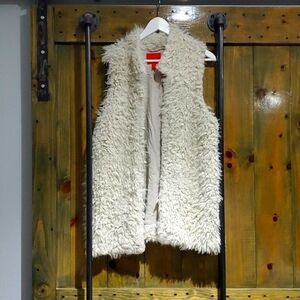 Chelsea and Violet Teddy fuzzy sweater vest size large